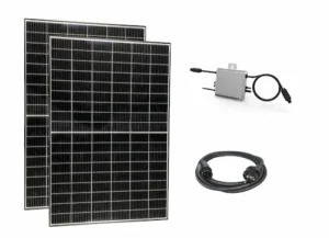 Schwarze Balkonkraftwerke in Komplettset