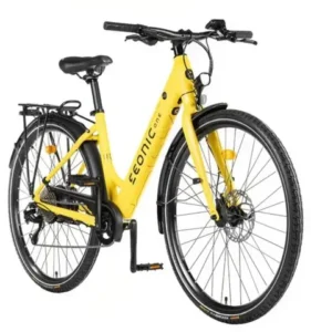 Eonic One E-Bikes – One Comfort Limited in Gelb, City-E-Bike mit 28 Zoll Reifen, Gepäckträger und Licht