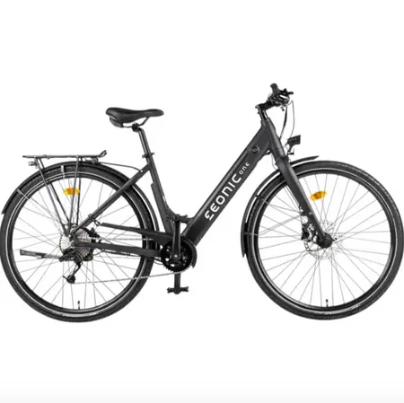 Eonic One E-Bikes – One Comfort Limited in Schwarz, komfortables City-E-Bike mit hydraulischen Bremsen