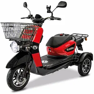 Starker E-Scooter mit XXL-Gepäckträger, ideal für Lieferdienste und Transporte.