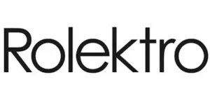 Rolektro Logo mit schwarzen Buchstaben auf weißem Hintergrund