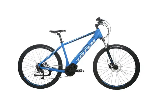 TOTEM Maurice E-Bike in Blau – sportliches Hardtail mit integriertem Akku