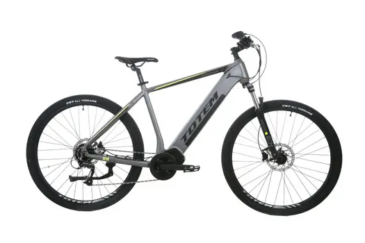 TOTEM Maurice Pro E-Mountainbike in Silber – leistungsstarkes Hardtail mit 200 km Reichweite