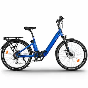 UrbanBiker E-Bikes UB200 in Blau – modernes City- und Trekking-E-Bike mit MIK-Gepäckträgersystem