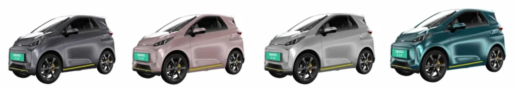 SWAPA CityCar 45 km/h elektrisches Microcar in vier verschiedenen Farben